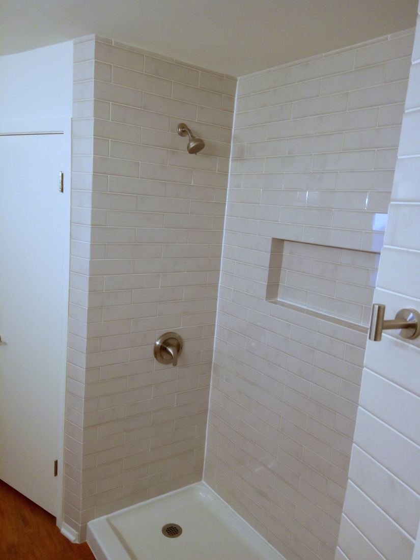 After: Tub to shower